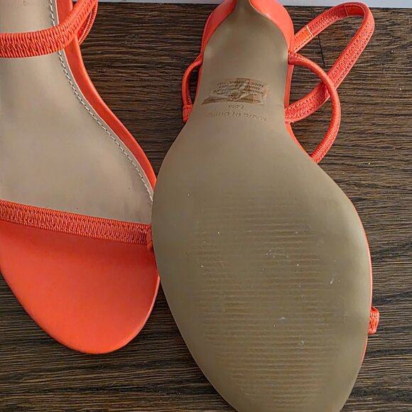 Steve Madden Neon Coral Strappy Stiletto Heels Size 7 🍊 - Picture 3 of 3
